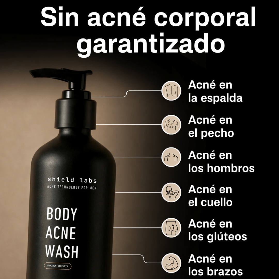 Shield Body | El gel de ducha que ayuda a limpiar el acné corporal.